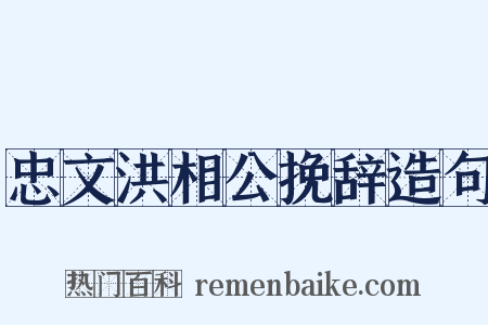 忠文洪相公挽辞造句是什么意思的图片